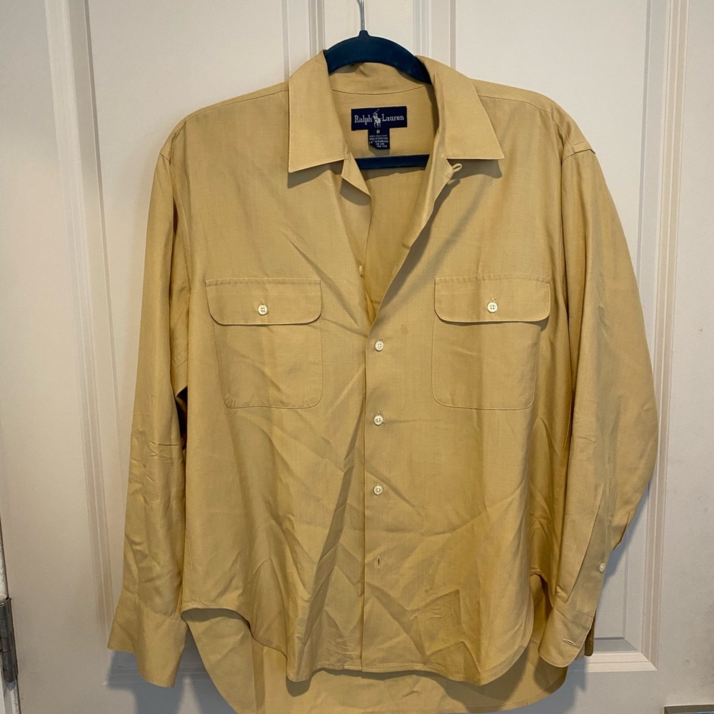Ralph Lauren 100% silk blouse button down